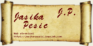 Jasika Pešić vizit kartica